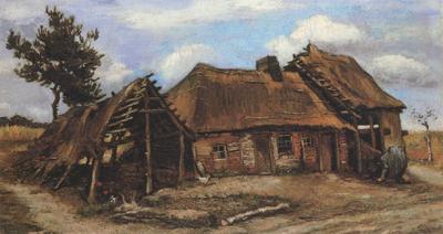  Cottage with Decrepit Barn and Stooping Woman (nn04)
